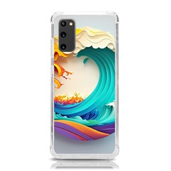 Tsunami Tidal Wave Wave Minimalist Ocean Sea 3 Samsung Galaxy S20 6 2 Inch Tpu Uv Case by Pakemis