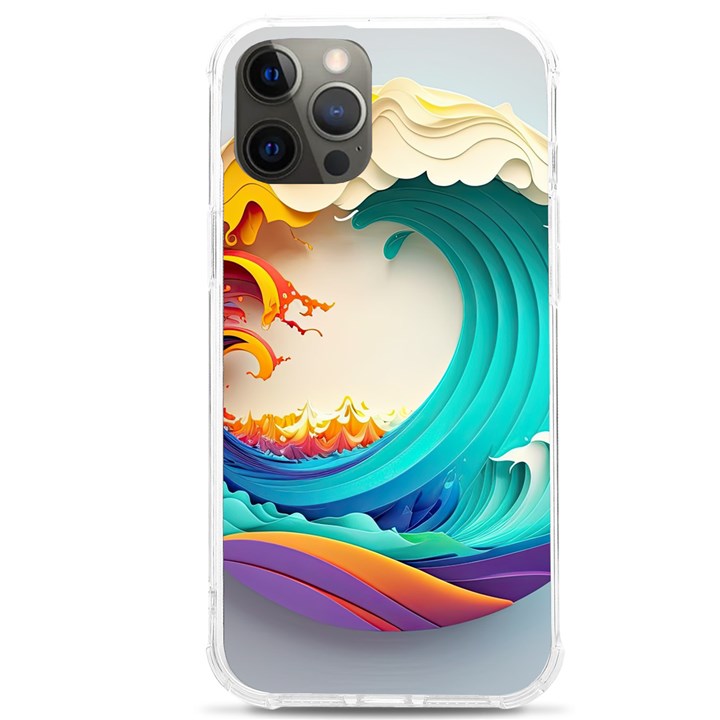 Tsunami Tidal Wave Wave Minimalist Ocean Sea 3 iPhone 12 Pro max TPU UV Print Case