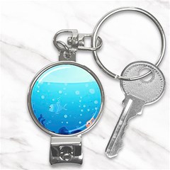 Ai Generated Ocean Sea Fish Aquatic Water Nature Nail Clippers Key Chain by Pakemis