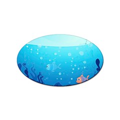 Ai Generated Ocean Sea Fish Aquatic Water Nature Sticker (oval) by Pakemis