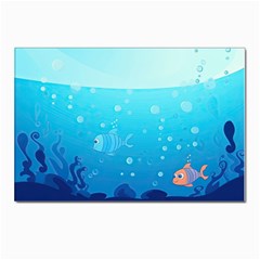 Ai Generated Ocean Sea Fish Aquatic Water Nature Postcard 4 x 6  (pkg Of 10) by Pakemis