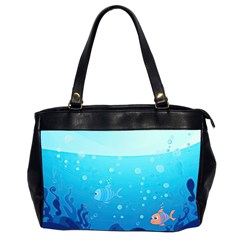 Ai Generated Ocean Sea Fish Aquatic Water Nature Oversize Office Handbag (2 Sides) by Pakemis