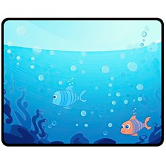 Ai Generated Ocean Sea Fish Aquatic Water Nature Fleece Blanket (medium) by Pakemis