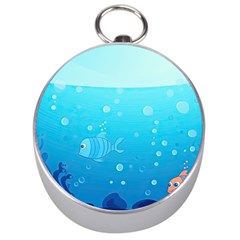 Ai Generated Ocean Sea Fish Aquatic Water Nature Silver Compasses by Pakemis