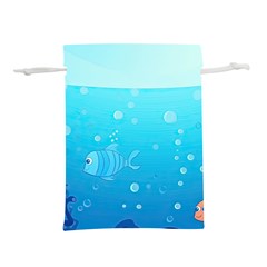 Ai Generated Ocean Sea Fish Aquatic Water Nature Lightweight Drawstring Pouch (s) by Pakemis