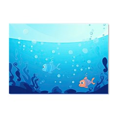 Ai Generated Ocean Sea Fish Aquatic Water Nature Crystal Sticker (a4) by Pakemis