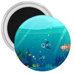 Ai Generated Ocean Sea Fish Aquatic Water Nature 2 3  Magnets by Pakemis