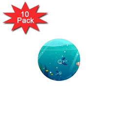 Ai Generated Ocean Sea Fish Aquatic Water Nature 2 1  Mini Magnet (10 Pack)  by Pakemis