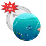 Ai Generated Ocean Sea Fish Aquatic Water Nature 2 2.25  Buttons (100 pack)  Front