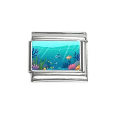 Ai Generated Ocean Sea Fish Aquatic Water Nature 2 Italian Charm (9mm) by Pakemis