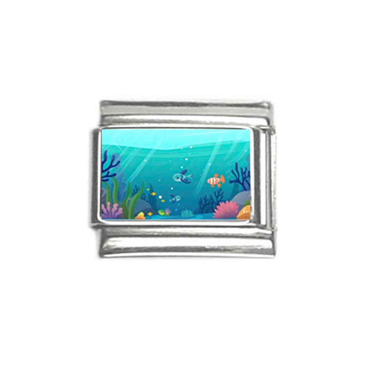 Ai Generated Ocean Sea Fish Aquatic Water Nature 2 Italian Charm (9mm)