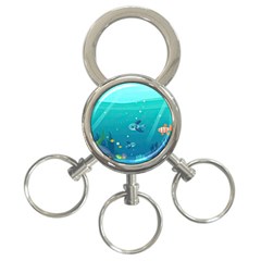 Ai Generated Ocean Sea Fish Aquatic Water Nature 2 3-ring Key Chain by Pakemis