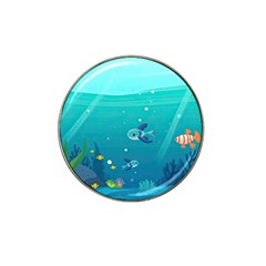 Ai Generated Ocean Sea Fish Aquatic Water Nature 2 Hat Clip Ball Marker (10 Pack) by Pakemis