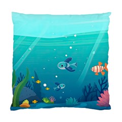 Ai Generated Ocean Sea Fish Aquatic Water Nature 2 Standard Cushion Case (one Side) by Pakemis