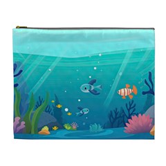 Ai Generated Ocean Sea Fish Aquatic Water Nature 2 Cosmetic Bag (xl) by Pakemis