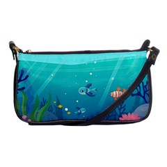 Ai Generated Ocean Sea Fish Aquatic Water Nature 2 Shoulder Clutch Bag by Pakemis