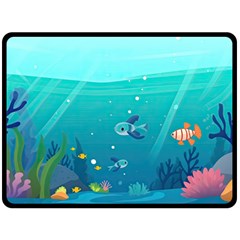 Ai Generated Ocean Sea Fish Aquatic Water Nature 2 Fleece Blanket (large) by Pakemis