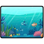 Ai Generated Ocean Sea Fish Aquatic Water Nature 2 Fleece Blanket (Large) 80 x60  Blanket Front