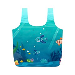 Ai Generated Ocean Sea Fish Aquatic Water Nature 2 Full Print Recycle Bag (m) by Pakemis