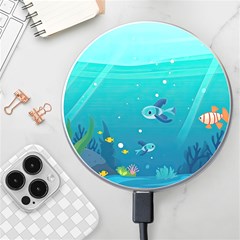 Ai Generated Ocean Sea Fish Aquatic Water Nature 2 Wireless Fast Charger(white) by Pakemis