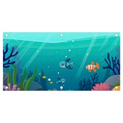 Ai Generated Ocean Sea Fish Aquatic Water Nature 2 Banner And Sign 4  X 2  by Pakemis