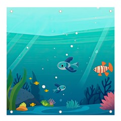 Ai Generated Ocean Sea Fish Aquatic Water Nature 2 Banner And Sign 4  X 4  by Pakemis