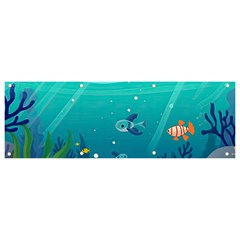 Ai Generated Ocean Sea Fish Aquatic Water Nature 2 Banner And Sign 9  X 3  by Pakemis