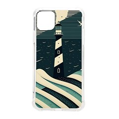 Lighthouse Abstract Ocean Sea Waves Water Blue Iphone 11 Pro Max 6 5 Inch Tpu Uv Print Case by Pakemis