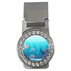 Ai Generated Ocean Sea Fish Aquatic Water Nature 4 Money Clips (cz)  by Pakemis