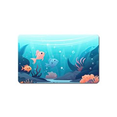 Ai Generated Ocean Sea Fish Aquatic Water Nature 4 Magnet (name Card) by Pakemis