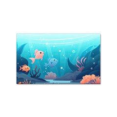 Ai Generated Ocean Sea Fish Aquatic Water Nature 4 Sticker Rectangular (100 Pack) by Pakemis