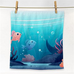 Ai Generated Ocean Sea Fish Aquatic Water Nature 4 Face Towel by Pakemis