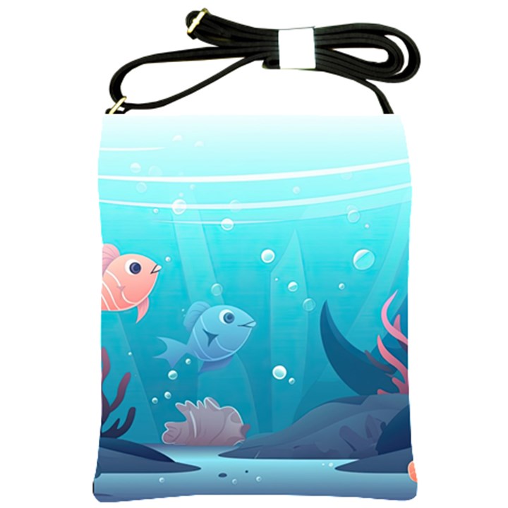 Ai Generated Ocean Sea Fish Aquatic Water Nature 4 Shoulder Sling Bag