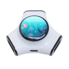 Ai Generated Ocean Sea Fish Aquatic Water Nature 4 3-port Usb Hub by Pakemis