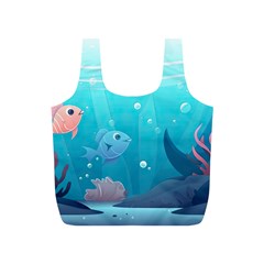 Ai Generated Ocean Sea Fish Aquatic Water Nature 4 Full Print Recycle Bag (s) by Pakemis