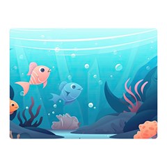 Ai Generated Ocean Sea Fish Aquatic Water Nature 4 Premium Plush Fleece Blanket (mini) by Pakemis