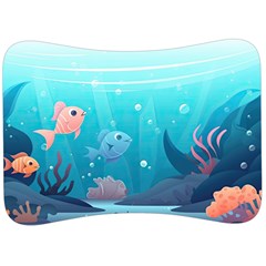 Ai Generated Ocean Sea Fish Aquatic Water Nature 4 Velour Seat Head Rest Cushion by Pakemis