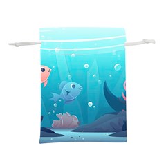 Ai Generated Ocean Sea Fish Aquatic Water Nature 4 Lightweight Drawstring Pouch (l)