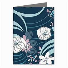 Flowers Pattern Floral Ocean Abstract Digital Art Greeting Cards (pkg Of 8) by Pakemis