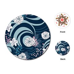 Flowers Pattern Floral Ocean Abstract Digital Art Playing Cards Single Design (round) by Pakemis