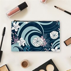 Flowers Pattern Floral Ocean Abstract Digital Art Cosmetic Bag (medium) by Pakemis