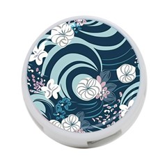 Flowers Pattern Floral Ocean Abstract Digital Art 4-port Usb Hub (one Side) by Pakemis