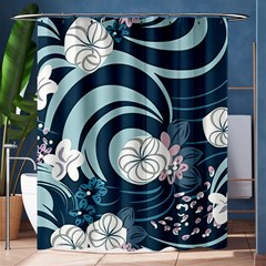 Flowers Pattern Floral Ocean Abstract Digital Art Shower Curtain 60  X 72  (medium)  by Pakemis