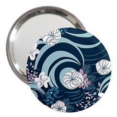 Flowers Pattern Floral Ocean Abstract Digital Art 3  Handbag Mirrors by Pakemis