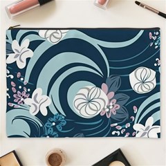 Flowers Pattern Floral Ocean Abstract Digital Art Cosmetic Bag (xxxl) by Pakemis