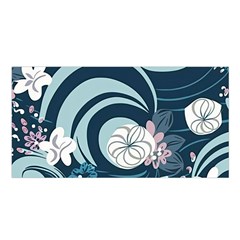 Flowers Pattern Floral Ocean Abstract Digital Art Satin Shawl 45  X 80  by Pakemis