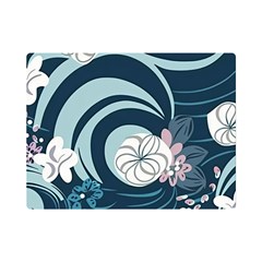 Flowers Pattern Floral Ocean Abstract Digital Art One Side Premium Plush Fleece Blanket (mini)