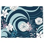 Flowers Pattern Floral Ocean Abstract Digital Art One Side Premium Plush Fleece Blanket (Extra Small) 40 x30  Blanket Front