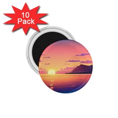 Sunset Ocean Beach Water Tropical Island Vacation 3 1 75  Magnets (10 Pack)  by Pakemis