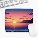 Sunset Ocean Beach Water Tropical Island Vacation 3 Large Mousepad Front